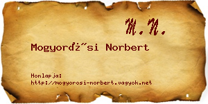 Mogyorósi Norbert névjegykártya